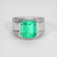 5.33 Ct. Emerald Ring, Platinum 950 1