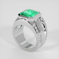 5.33 Ct. Emerald Ring, Platinum 950 2