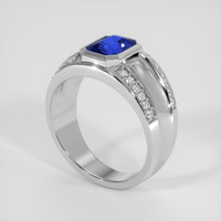 2.74 Ct. Blue Sapphire Ring, Platinum 950 2
