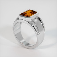 5.53 Ct. Orange Sapphire Ring, 10K White Gold 2