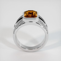 5.53 Ct. Orange Sapphire Ring, 10K White Gold 3