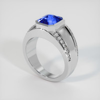 7.71 Ct. Blue Sapphire Ring, 14K White Gold 2