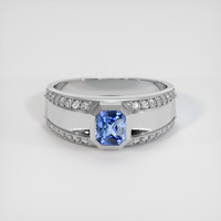 1.29 Ct. Blue Sapphire Ring, 14K White Gold 1