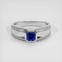 1.33 Ct. Sapphire Ring, 14K White Gold 1