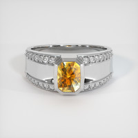 2.18 Ct. Sapphire Ring, 18K White Gold 1