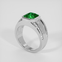 3.17 Ct. Emerald Ring, 18K White Gold 2
