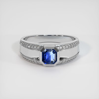 1.60 Ct. Sapphire Ring, 18K White Gold 1