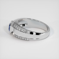 1.29 Ct. Blue Sapphire Ring, 18K White Gold 4