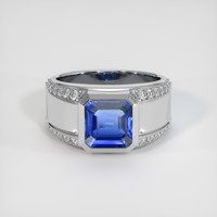 1.70 Ct. Sapphire Ring, 18K White Gold 1