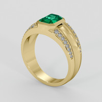 1.51 Ct. Emerald Ring, 18K Yellow Gold 2