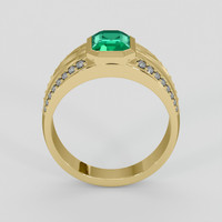 1.51 Ct. Emerald Ring, 18K Yellow Gold 3