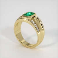 1.35 Ct. Emerald Ring, 18K Yellow Gold 2