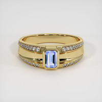 0.58 Ct. Sapphire Ring, 18K Yellow Gold 1