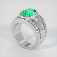 3.88 Ct. Emerald Ring, Platinum 950 2