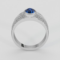 0.96 Ct. Blue Sapphire Ring, Silver 3