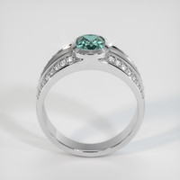1.16 Ct. Greenish Blue Sapphire Ring, 10K White Gold 3