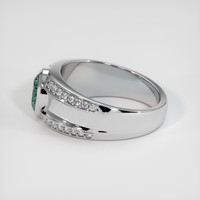 0.90 Ct. Greenish Blue Sapphire Ring, 10K White Gold 4