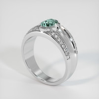 0.90 Ct. Sapphire Ring, 14K White Gold 2