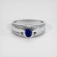 0.95 Ct. Sapphire Ring, 18K White Gold 1
