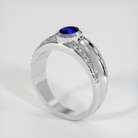 0.95 Ct. Sapphire Ring, 18K White Gold 2