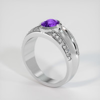2.13 Ct. Sapphire Ring, 18K White Gold 2