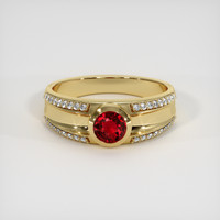 1.11 Ct. Ruby Ring, 14K Yellow Gold 1