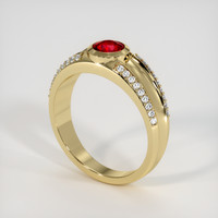 1.11 Ct. Ruby Ring, 14K Yellow Gold 2