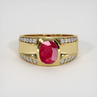 2.77 Ct. Ruby Ring, 18K Yellow Gold 1