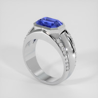 6.64 Ct. Blue Sapphire Ring, Platinum 950 2