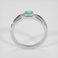 0.34 Ct. Greenish Blue Grandidierite Ring, 14K White Gold 3