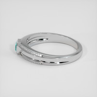 0.34 Ct. Greenish Blue Grandidierite Ring, 14K White Gold 4