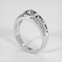 0.91 Ct. Sapphire Ring, 18K White Gold 2
