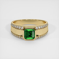 1.31 Ct. Green Chrome Tourmaline Ring, 10K Yellow Gold 1