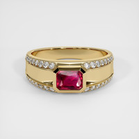0.84 Ct. Ruby Ring, 14K Yellow Gold 1