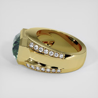 4.18 Ct. Bluish Green Sapphire Ring, 14K Yellow Gold 4