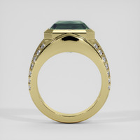 4.18 Ct. Bluish Green Sapphire Ring, 18K Yellow Gold 3