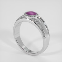 1.03 Ct. Pinkish Purple Sapphire Ring, Platinum 950 2