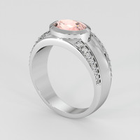 1.62 Ct. Padparadscha Sapphire Ring, Platinum 950 2
