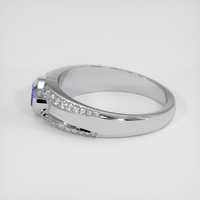0.50 Ct. Blue Sapphire Ring, 14K White Gold 4