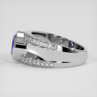 2.80 Ct. Violetish Blue Tanzanite Ring, 18K White Gold 4