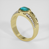 1.55 Ct. Bluish Green Grandidierite Ring, 14K Yellow Gold 2