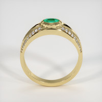 0.37 Ct. Emerald Ring, 18K Yellow Gold 3