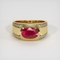 5.68 Ct. Ruby Ring, 18K Yellow Gold 1