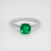 1.43 Ct. Emerald Ring, Platinum 950 1