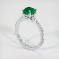 1.43 Ct. Emerald Ring, Platinum 950 2