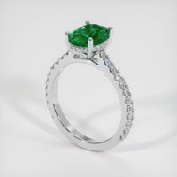 1.62 Ct. Emerald Ring, Platinum 950 2