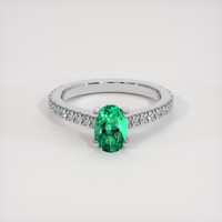 0.72 Ct. Emerald Ring, Platinum 950 1