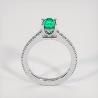 0.72 Ct. Emerald Ring, Platinum 950 3