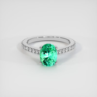 1.97 Ct. Emerald Ring, Platinum 950 1