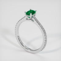 0.44 Ct. Emerald Ring, Platinum 950 2